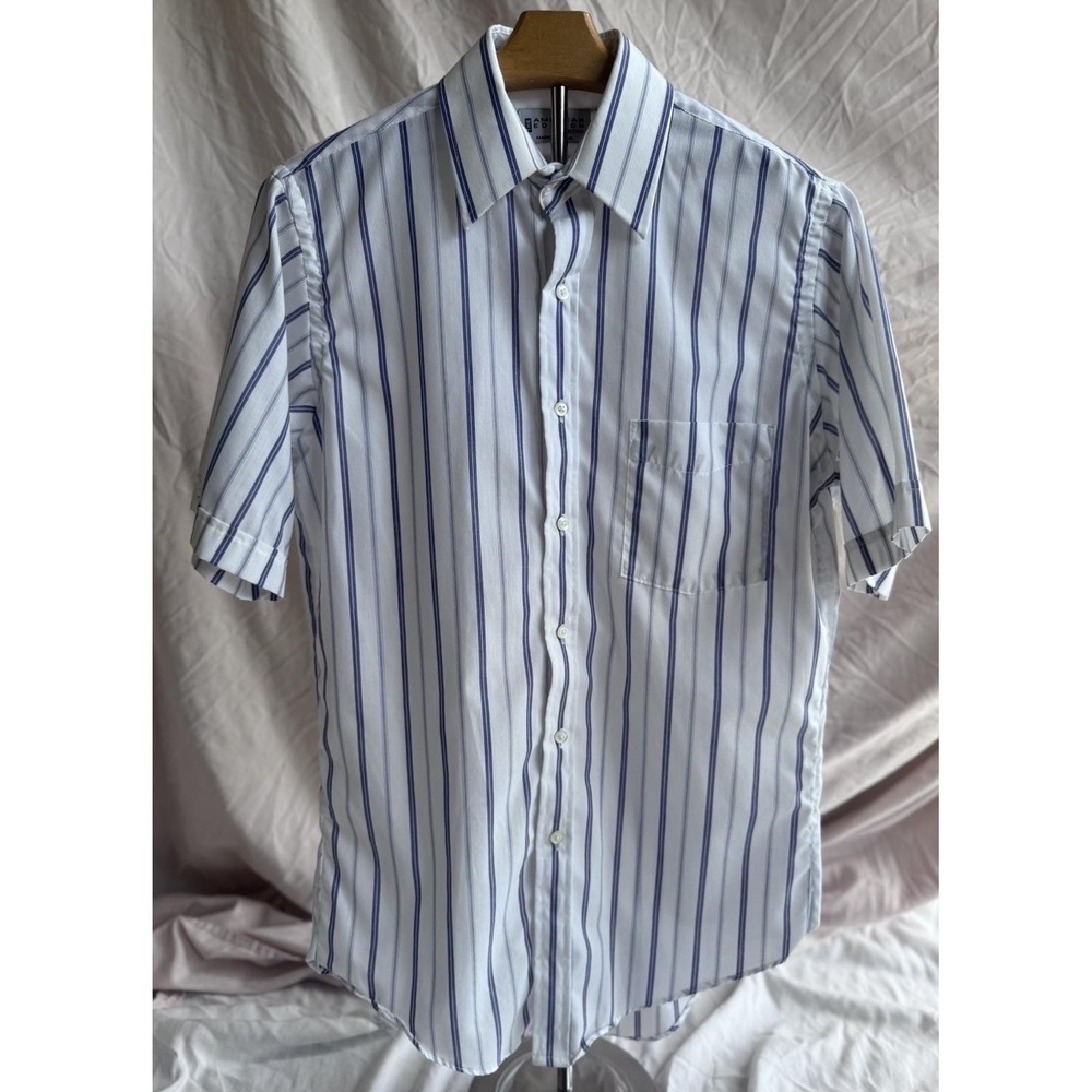 The American Edition Collection Men's Vintage Striped Button-Up Shirt  14 1/2